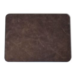 Chocolate Brown Distressed Leather Desk Pad