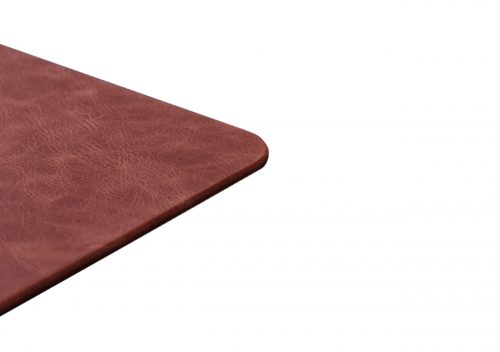 Garnet Red Distressed Leather Desk Pad - Image 4