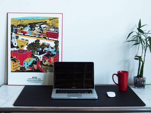 Black Leather Desk Pad - Image 4