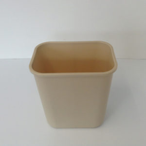 Tan Plastic Wastebasket