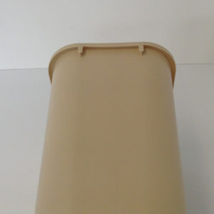 Tan Plastic Wastebasket