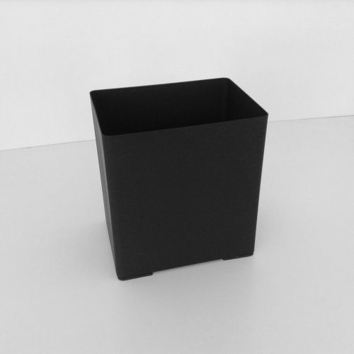 Black Metal Rectangular Wastebasket