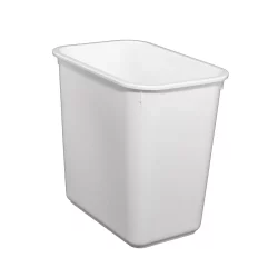 Small White Soft Plastic Wastebasket