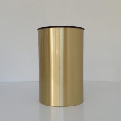 Satin Brass Wastebasket Front View