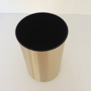 Satin Brass Wastebasket Top View