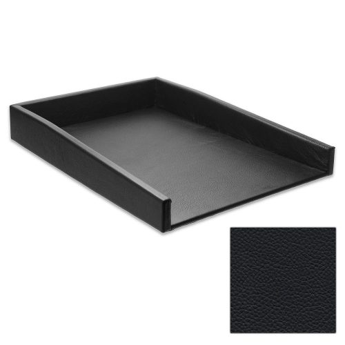 Black Leather Letter Tray: Legal-Sized For Easy Paper Filing | Prestige ...