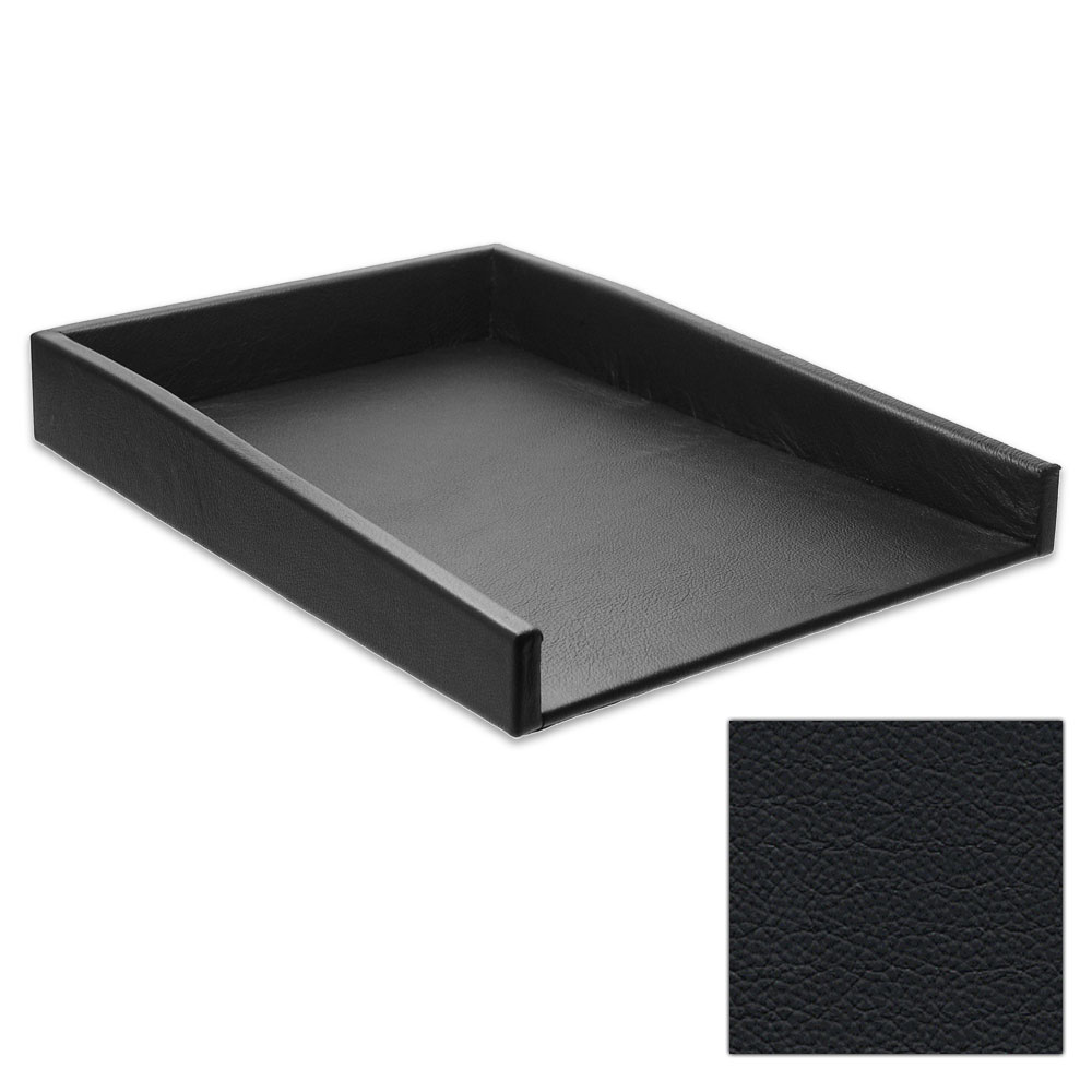 Black Leather Letter Tray – Call for Quantity Discounts