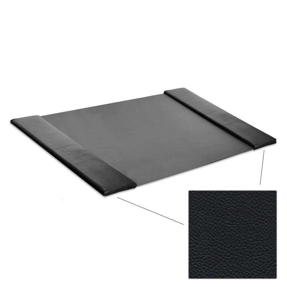 Desk Pad with Black Leather Side Rails Prestige Office Accessories