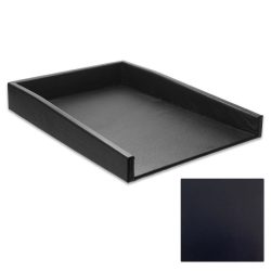 Gloss Navy Leather Letter Tray