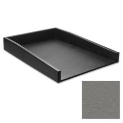Graphite Grey Leather Letter Tray