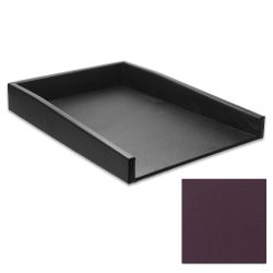 Grape Leather Letter Tray
