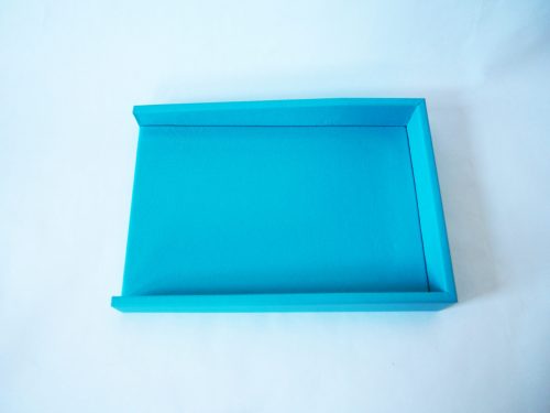 Turquoise Leather Letter Tray - Call for Quantity Discounts - Image 3