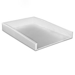 White Leather Letter Tray