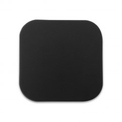 Black leather coaster