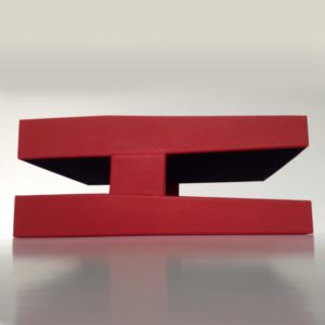 Red Executive Leather Letter Tray Corner