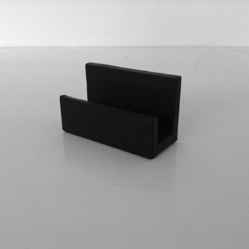 Black Leather Desktop Business Card Holder