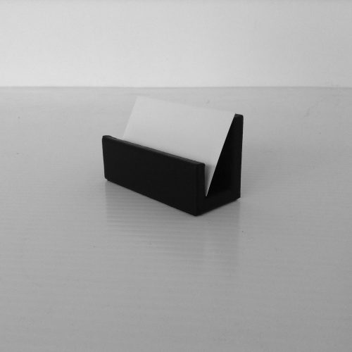 Black Leather Business Card Holder