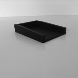 Black Leather Memo Holder