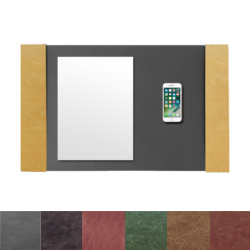 Space Saver Desk Pad With Distressed Leather Side Panels (12x18)