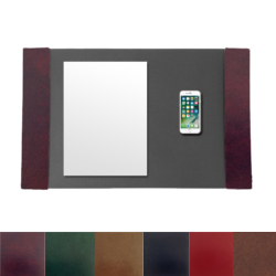 Space Saver Desk Pad With Glazed Leather Side Panels (12x18)