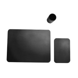 3 Piece Glazed Leather Desk Set