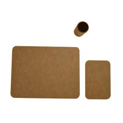 3 Piece Distressed Leather Desk Set