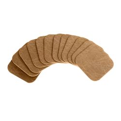 Set of 12 Distressed Leather Coasters
