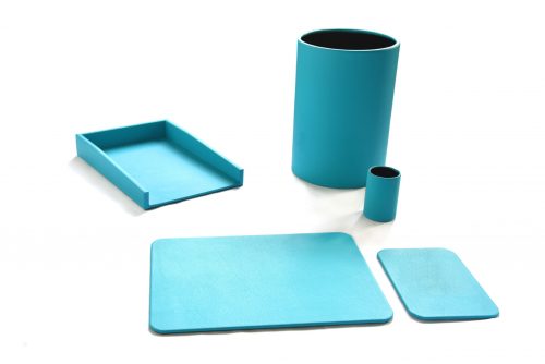 5 Piece Classic Leather Desk Set - Image 2