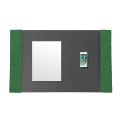 Desk Pad With Evergreen Classic Leather Side Panels