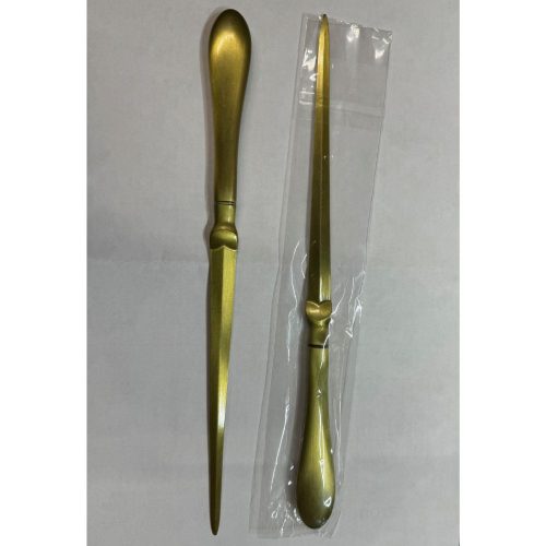 9” Long Satin Brass Finish Letter Opener